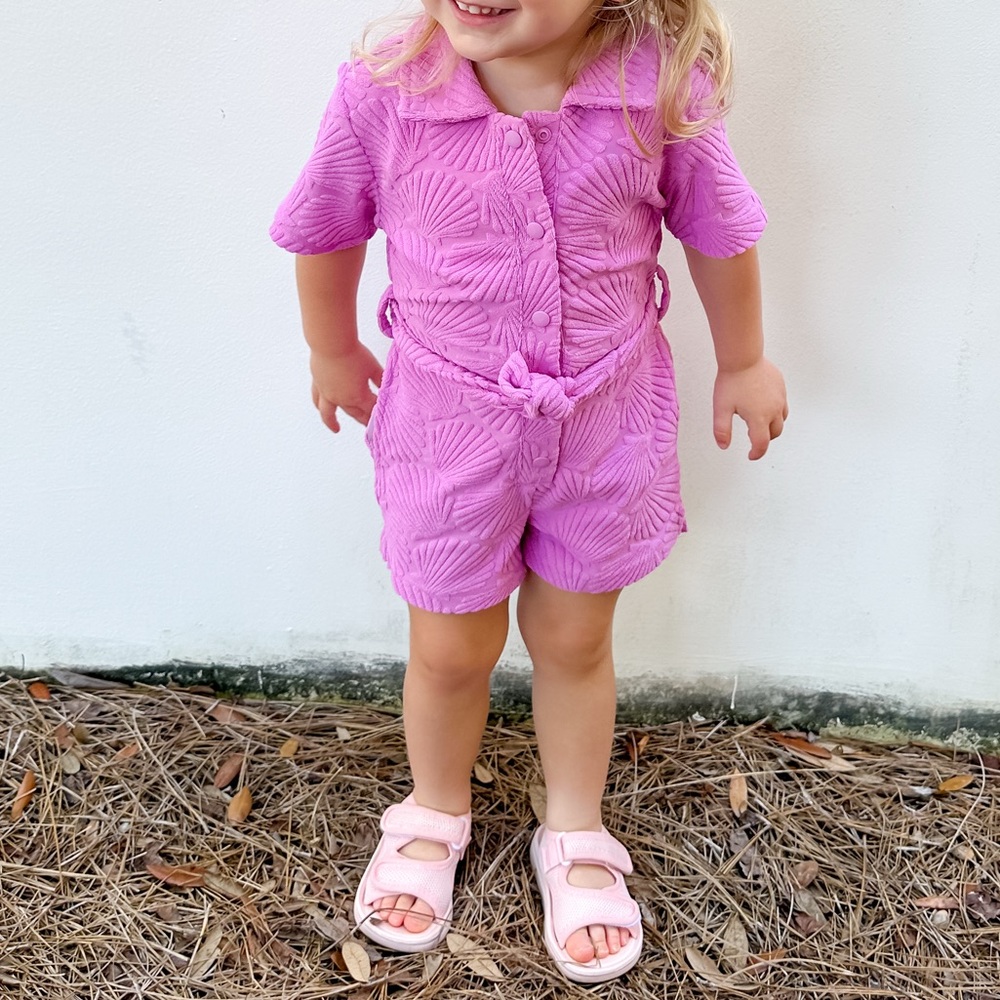 Beach Riot Lilac Textured Button-Up
